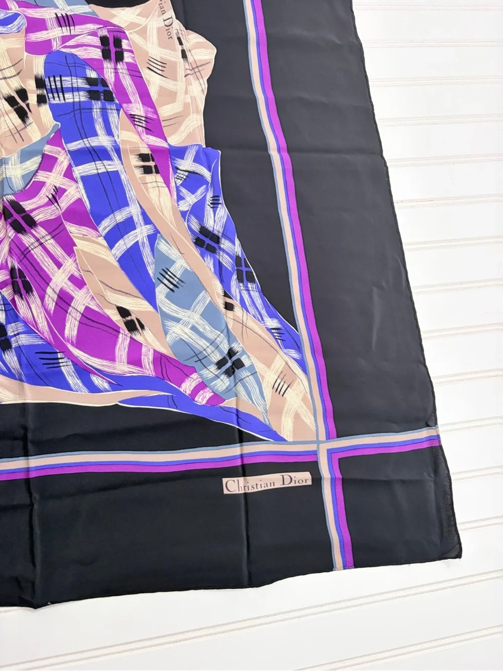 Vintage Christian Dior Geometric Scarf